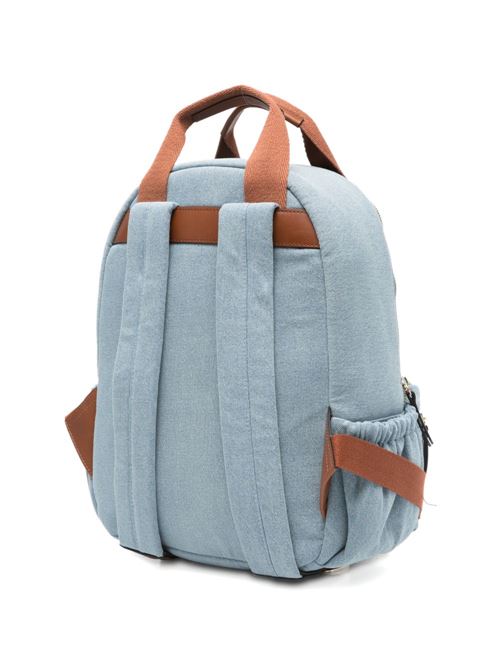 Zaino bambina Chloé in denim blu con logo Chloe' Kids | C20867Z10